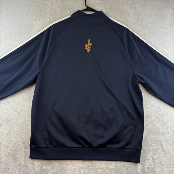 Cleveland Cavaliers Track Jacket Mens XL Navy Blue Adidas Warm Up NBA Basketball - Picture 6 of 9